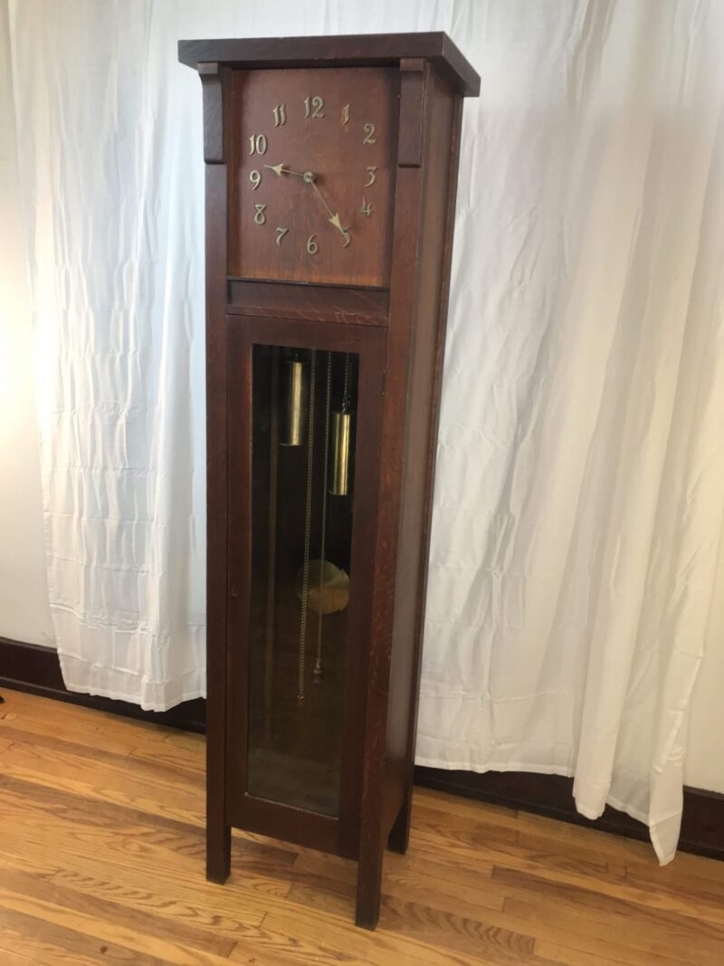 Antique "Colonial"  ARTS and CRAFTS   GRANFATHER CLOCK   W5738 - Image 4