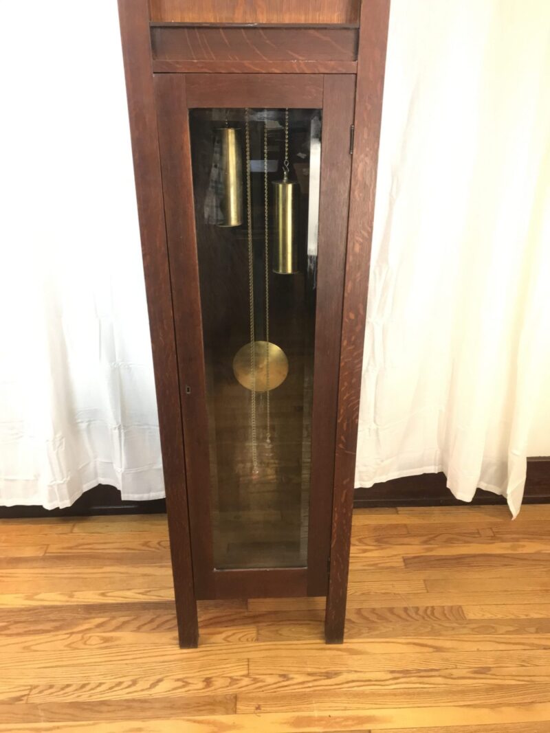 Antique "Colonial"  ARTS and CRAFTS   GRANFATHER CLOCK   W5738 - Image 5