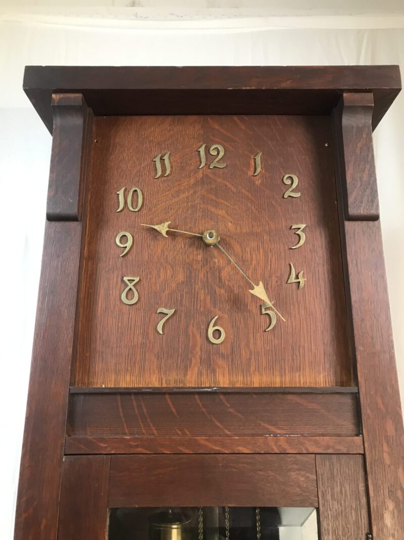 Antique "Colonial"  ARTS and CRAFTS   GRANFATHER CLOCK   W5738 - Image 6