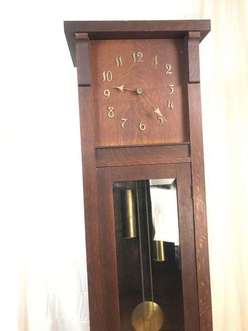 Antique "Colonial"  ARTS and CRAFTS   GRANFATHER CLOCK   W5738 - Image 7