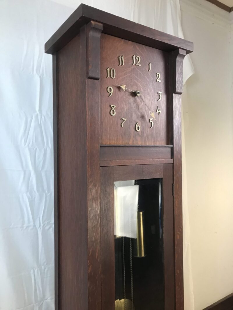 Antique "Colonial"  ARTS and CRAFTS   GRANFATHER CLOCK   W5738 - Image 8