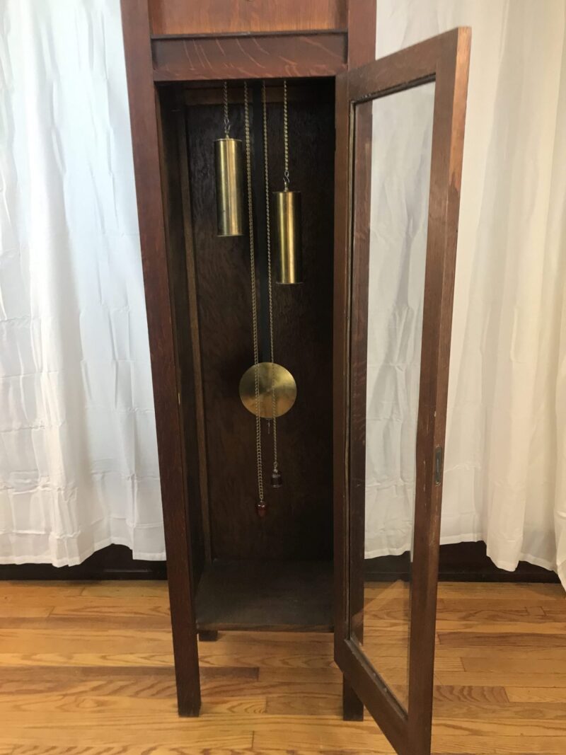 Antique "Colonial"  ARTS and CRAFTS   GRANFATHER CLOCK   W5738 - Image 14