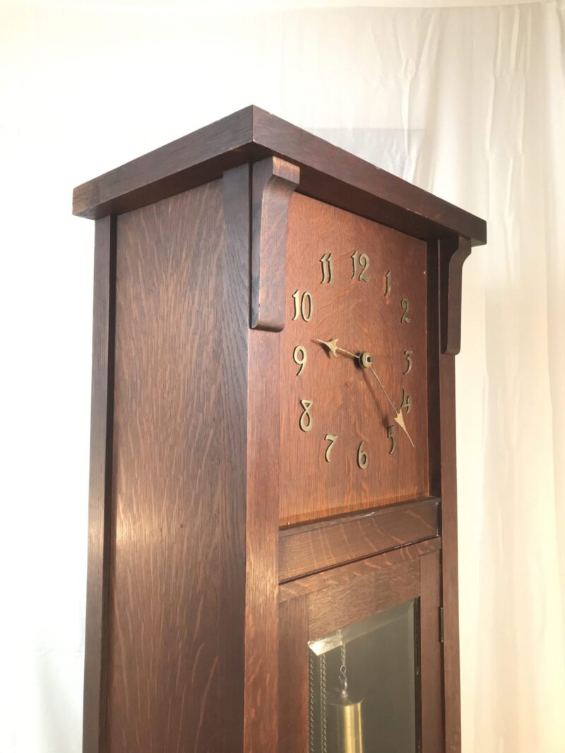 Antique "Colonial"  ARTS and CRAFTS   GRANFATHER CLOCK   W5738 - Image 16