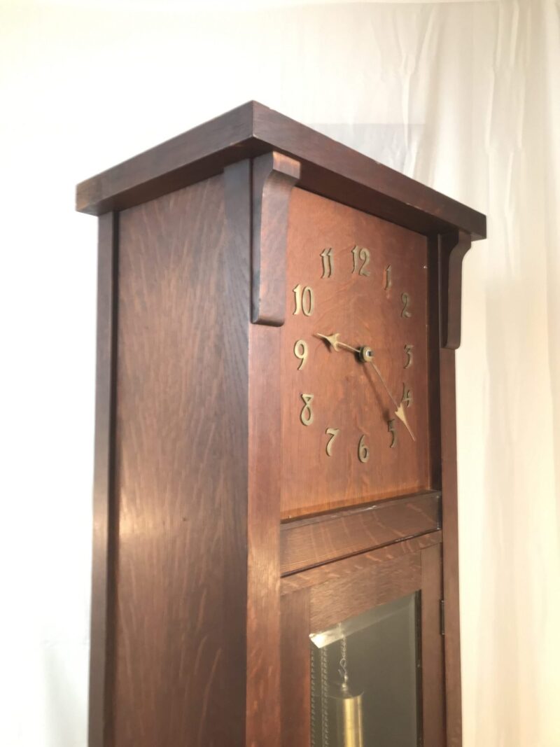 Antique "Colonial"  ARTS and CRAFTS   GRANFATHER CLOCK   W5738 - Image 17