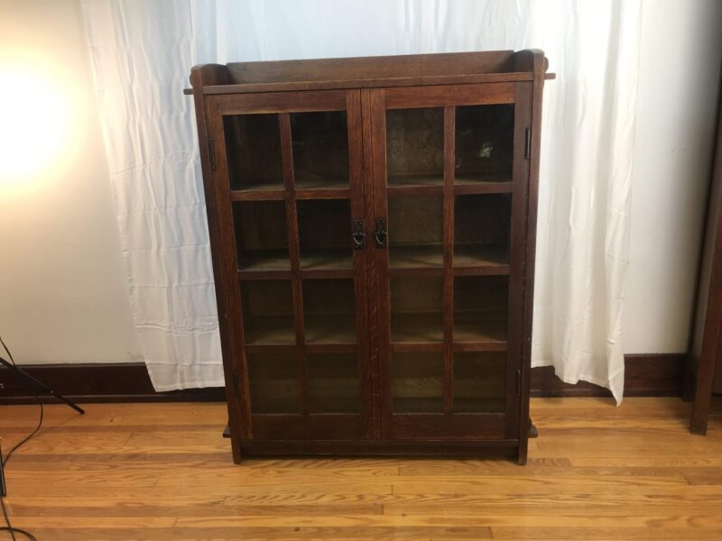 Superb Antique GUSTAV STICKLEY   Two Door Bookcase with keys thru tenon construction   W7465 - Image 5