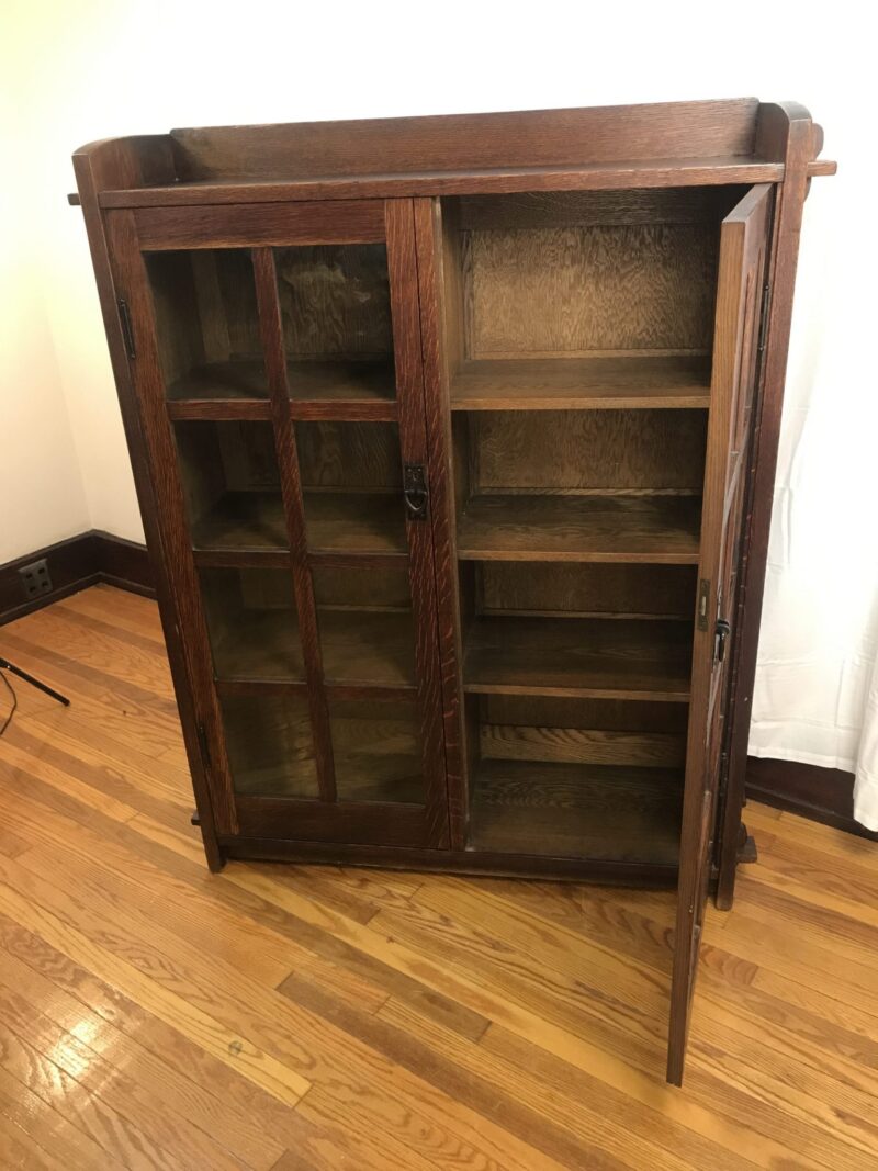 Superb Antique GUSTAV STICKLEY   Two Door Bookcase with keys thru tenon construction   W7465 - Image 20