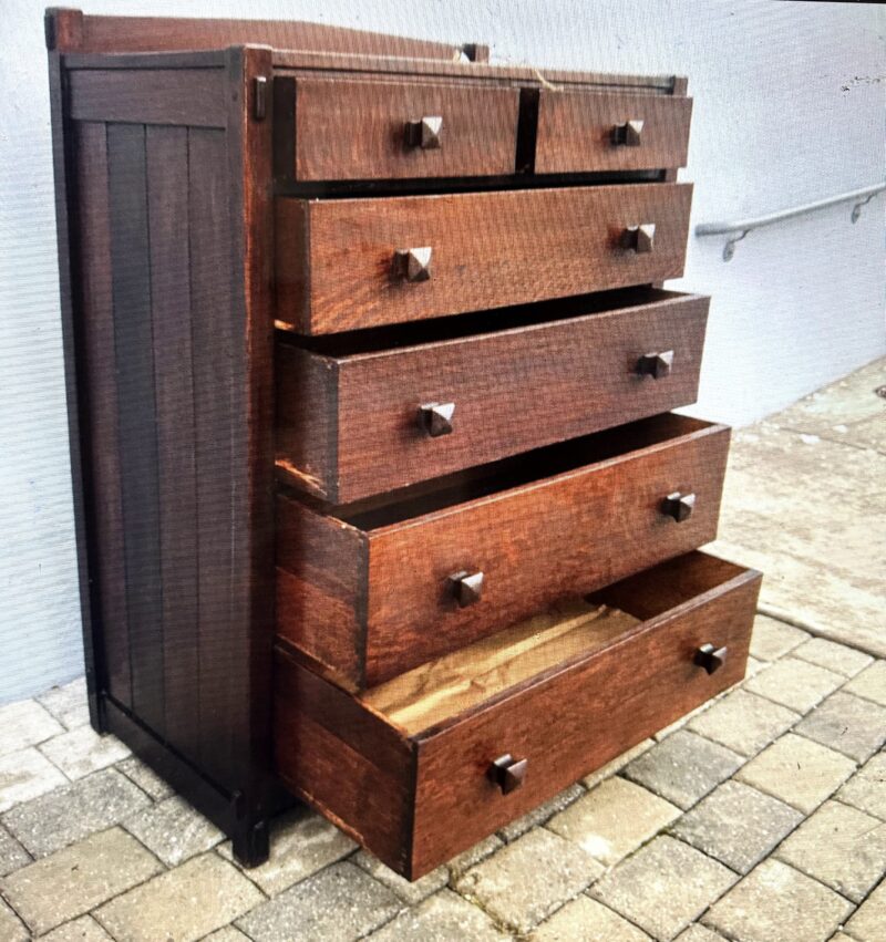 Antique Gustav Stickley Chest of Drawers c. 1902 - Signed! - Image 7