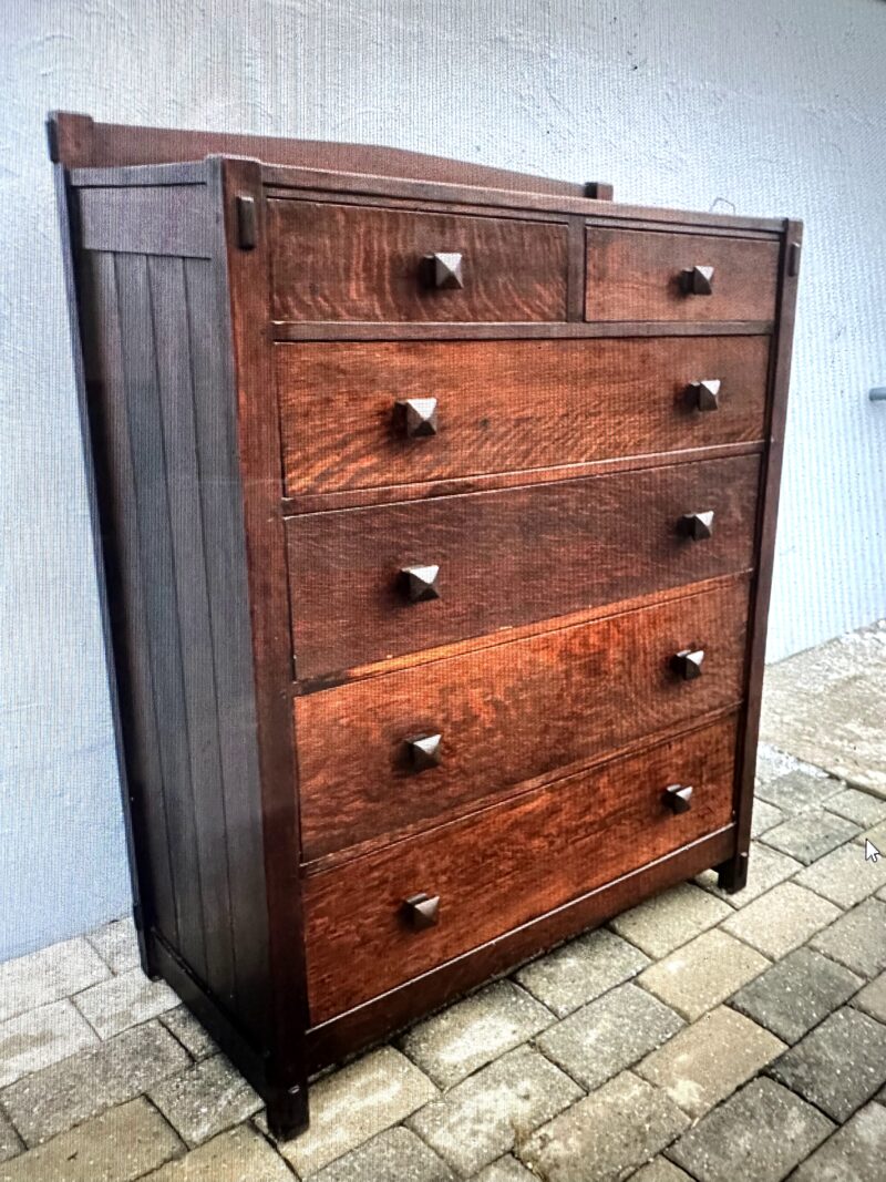 Antique Gustav Stickley Chest of Drawers c. 1902 - Signed!