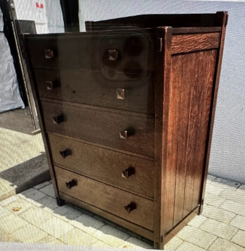 Antique Gustav Stickley Chest of Drawers c. 1902 - Signed! - Image 2