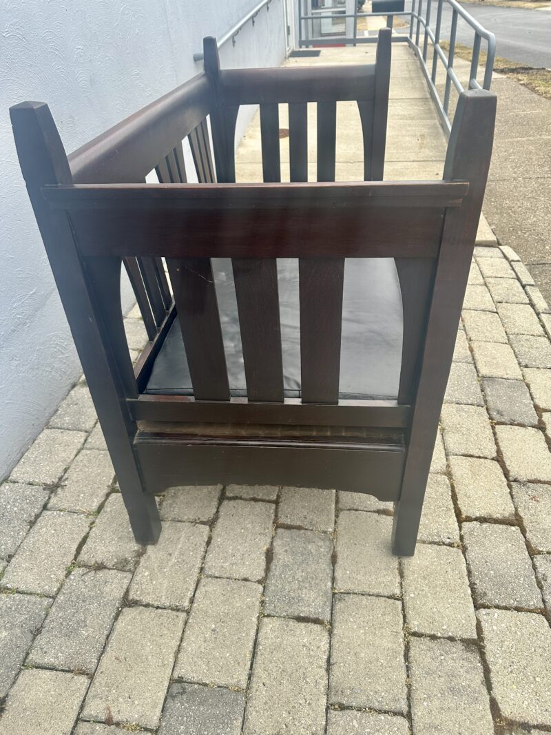 ANTIQUE GUSTAV STICKLEY EARLY RARE DIVANE SETTLE - Image 4