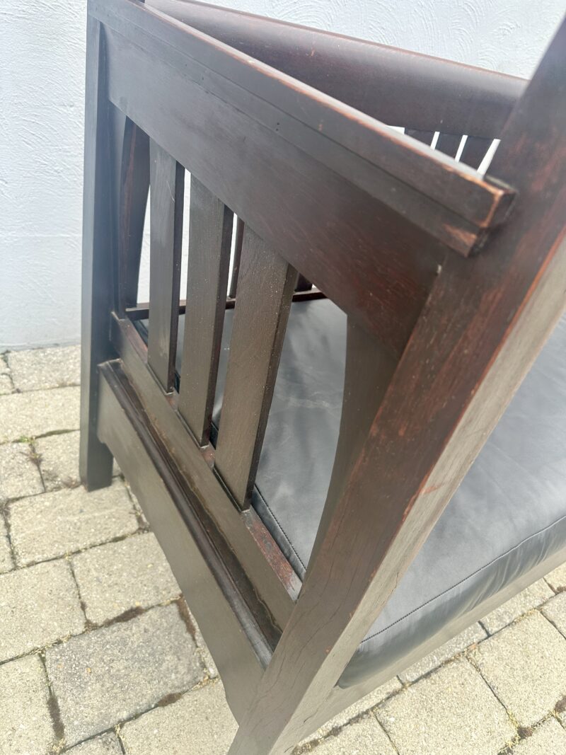 ANTIQUE GUSTAV STICKLEY EARLY RARE DIVANE SETTLE - Image 5