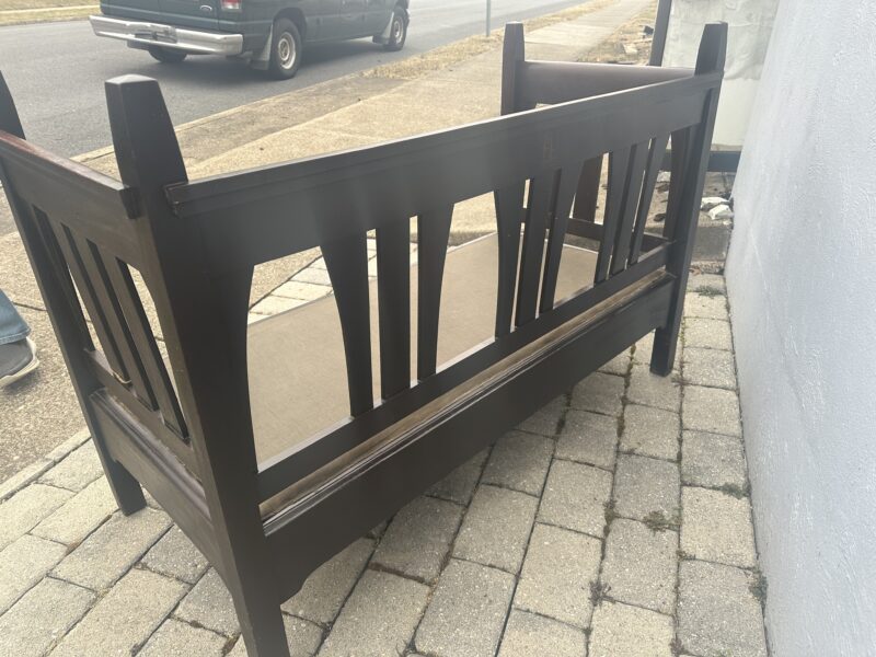 ANTIQUE GUSTAV STICKLEY EARLY RARE DIVANE SETTLE - Image 16