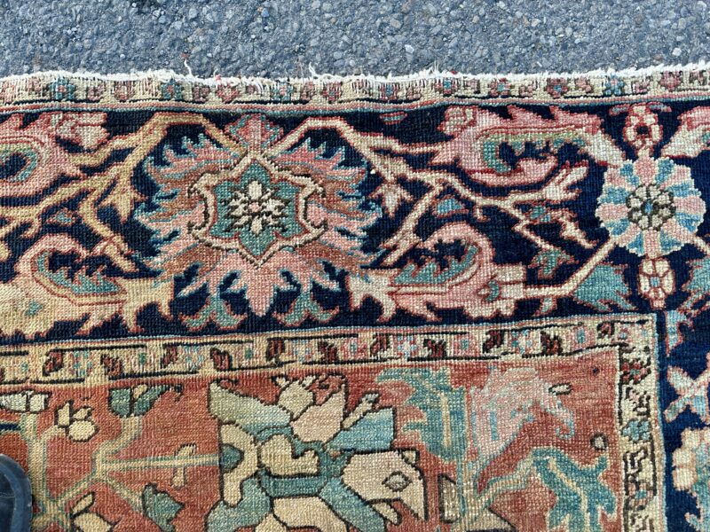 ANTIQUE PERSIAN HERIZ ORIENTAL RUG - Image 6