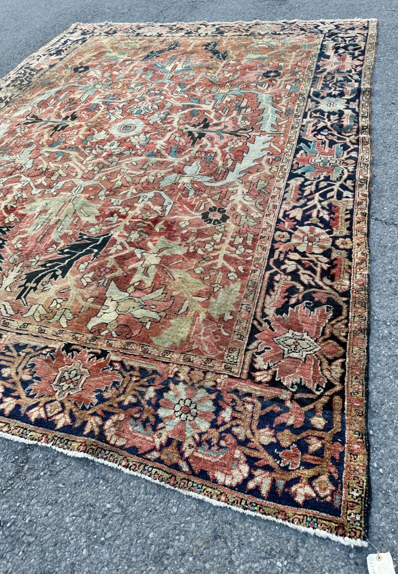 ANTIQUE PERSIAN HERIZ ORIENTAL RUG - Image 7