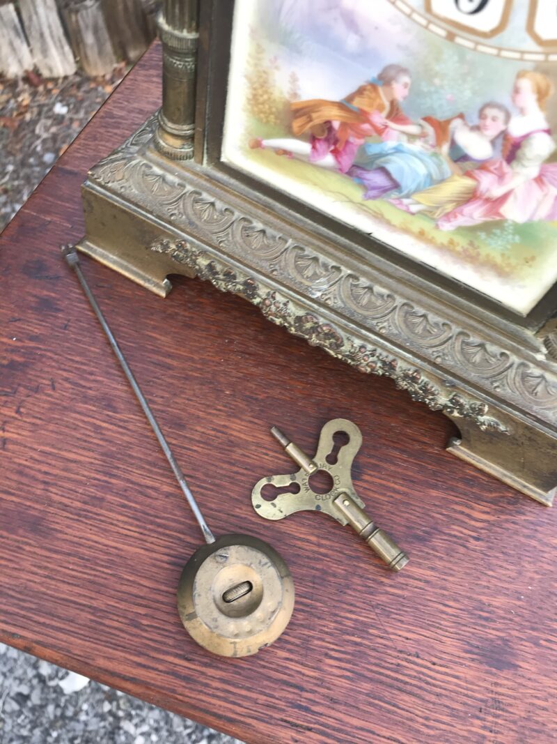 Antique Arts & Crafts French Clock - W6029 - Image 2