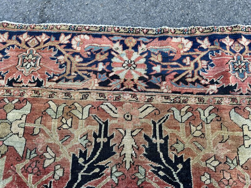 ANTIQUE PERSIAN HERIZ ORIENTAL RUG - Image 12