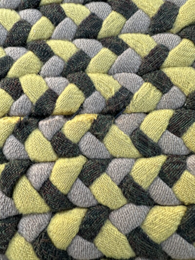 intage American Folk Art Hand-Knotted Braided Rug - RR5304 - Image 24