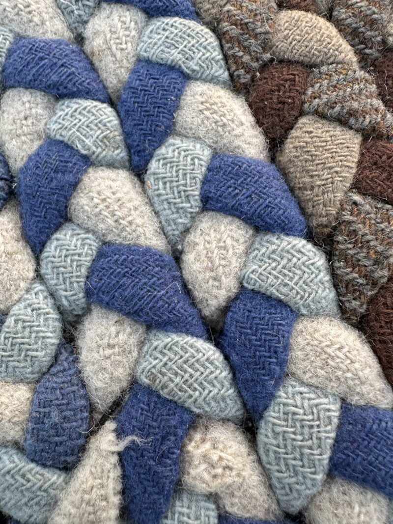 intage American Folk Art Hand-Knotted Braided Rug - RR5304 - Image 27