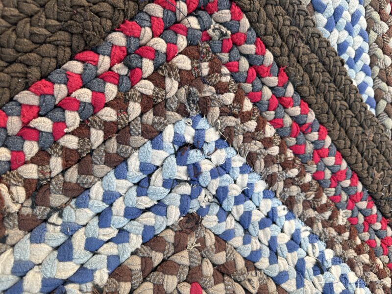 intage American Folk Art Hand-Knotted Braided Rug - RR5304 - Image 25