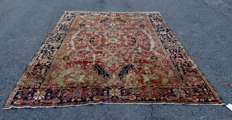 ANTIQUE PERSIAN HERIZ ORIENTAL RUG - Image 19