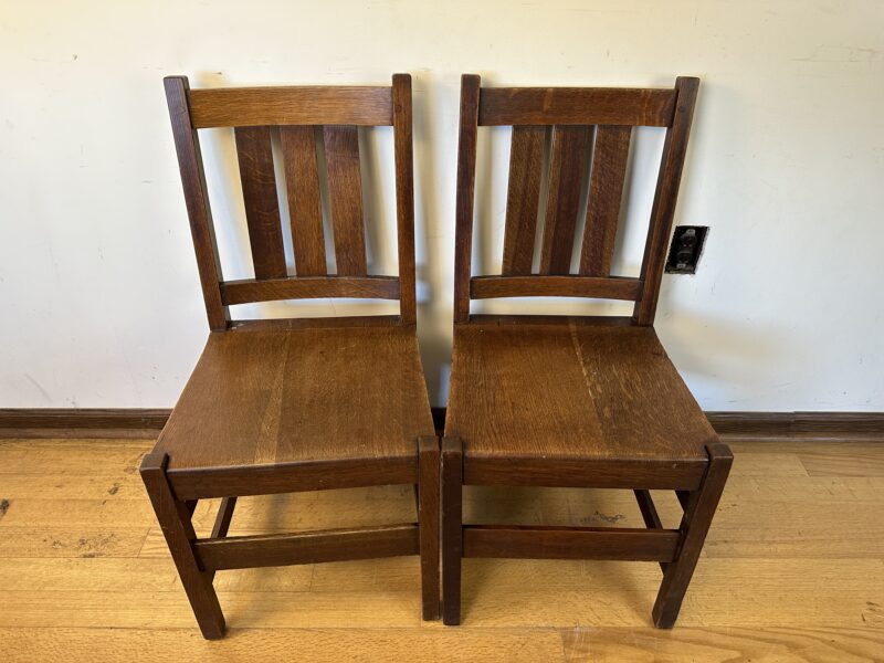 Set of 4 Antique L&JG STICKLEY dining room chairs - w8102 - Image 15