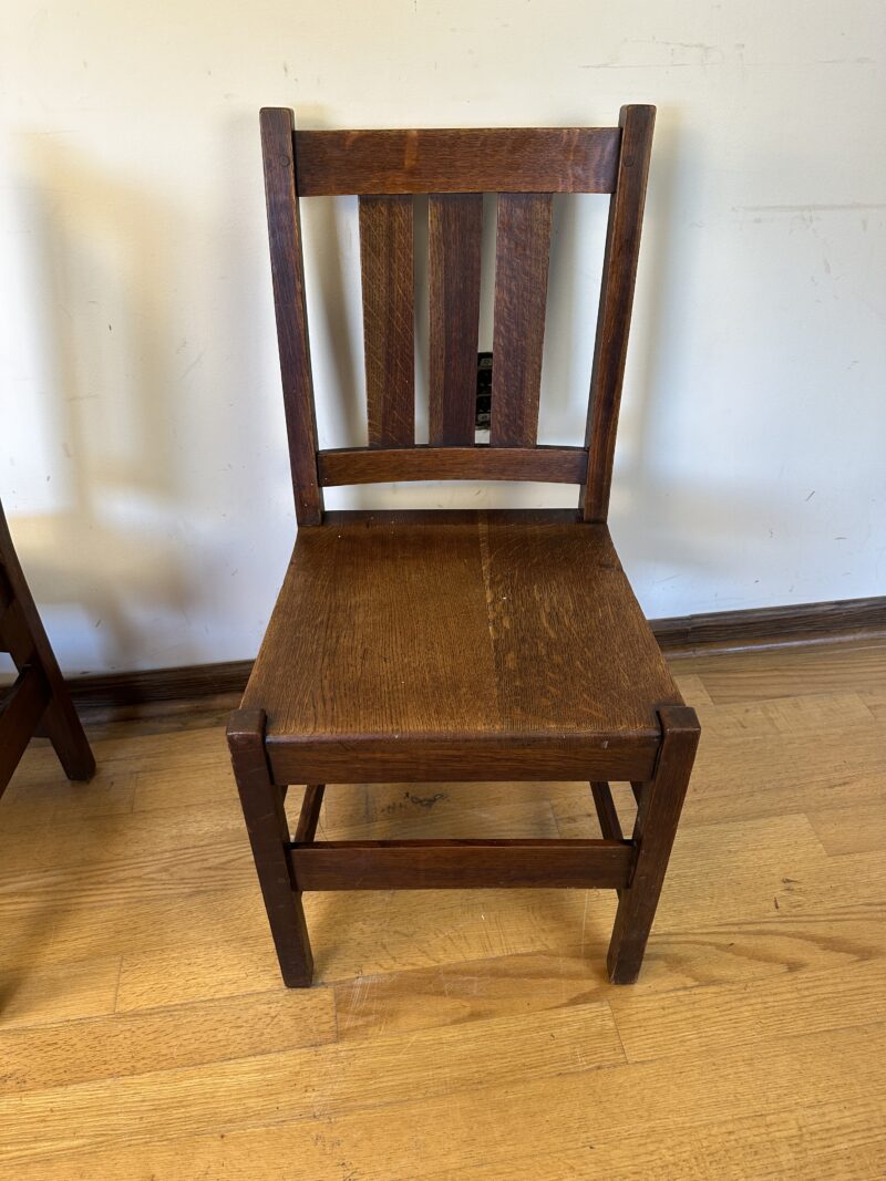 Set of 4 Antique L&JG STICKLEY dining room chairs - w8102 - Image 3