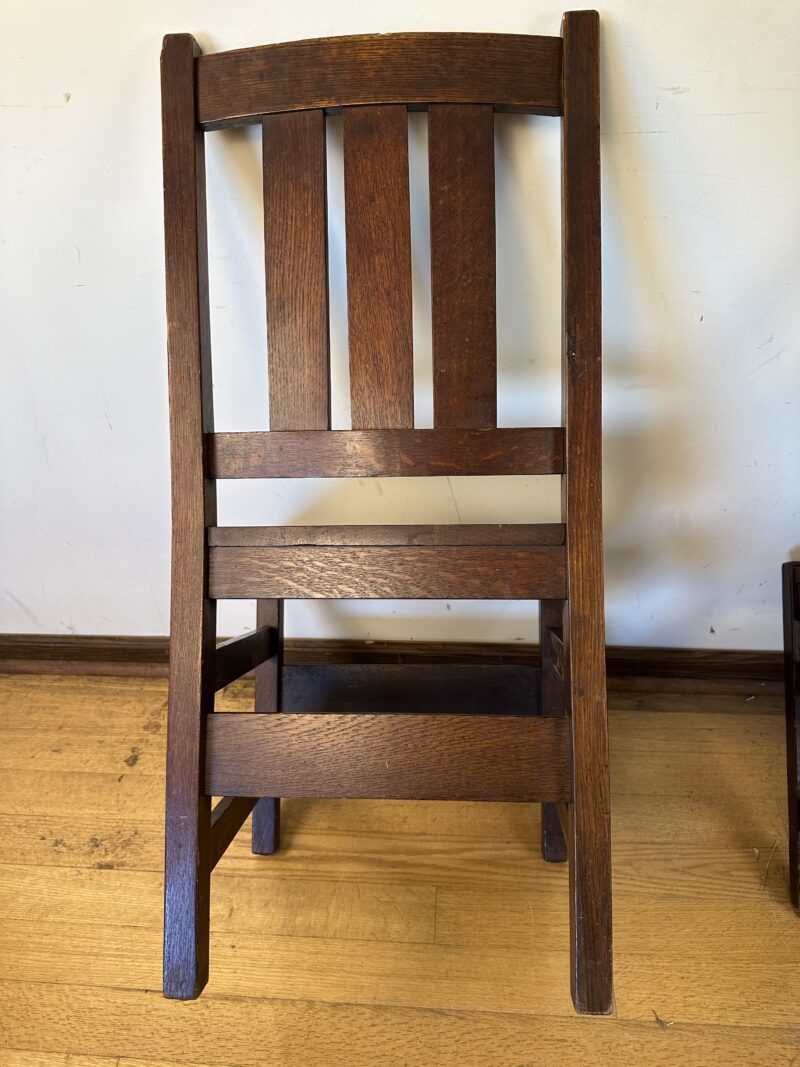 Set of 4 Antique L&JG STICKLEY dining room chairs - w8102 - Image 4