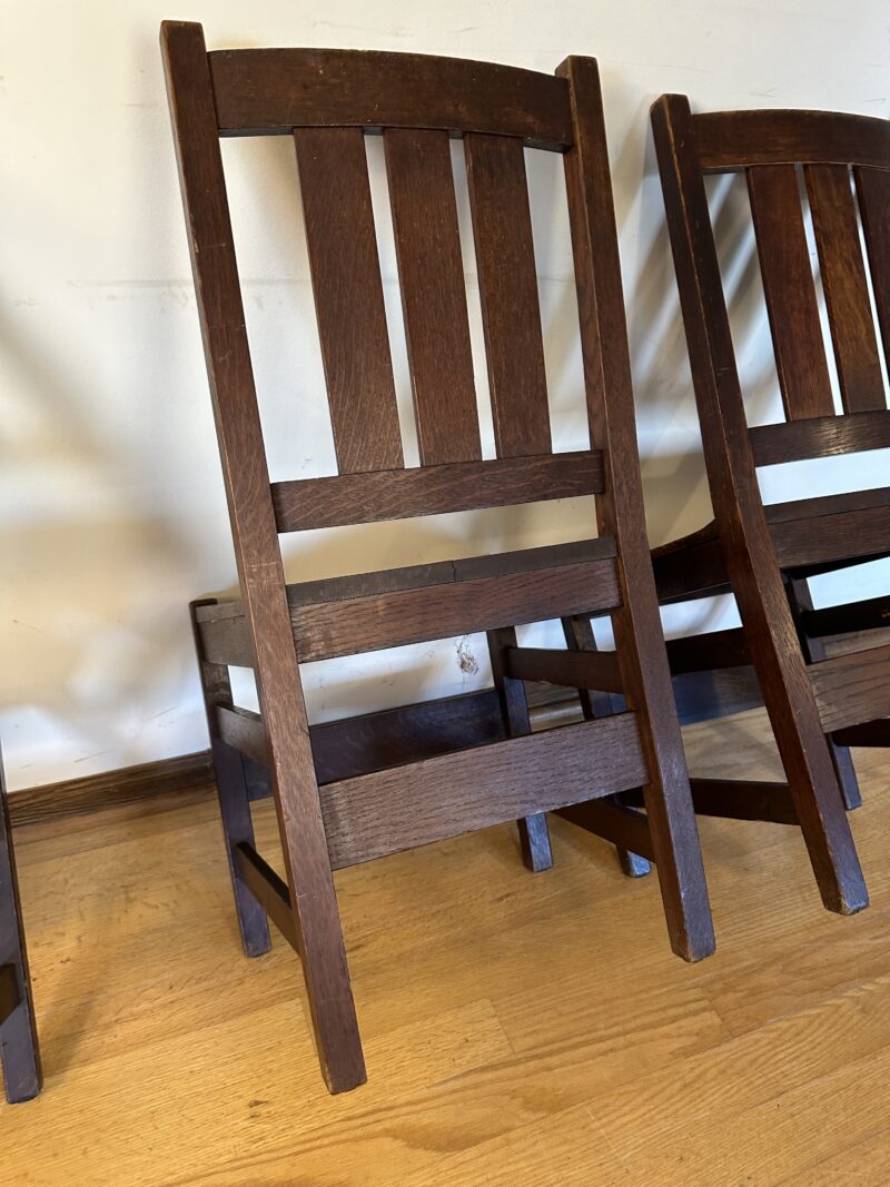 Set of 4 Antique L&JG STICKLEY dining room chairs - w8102 - Image 10