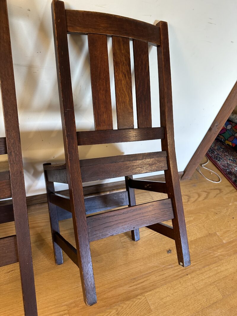 Set of 4 Antique L&JG STICKLEY dining room chairs - w8102 - Image 2