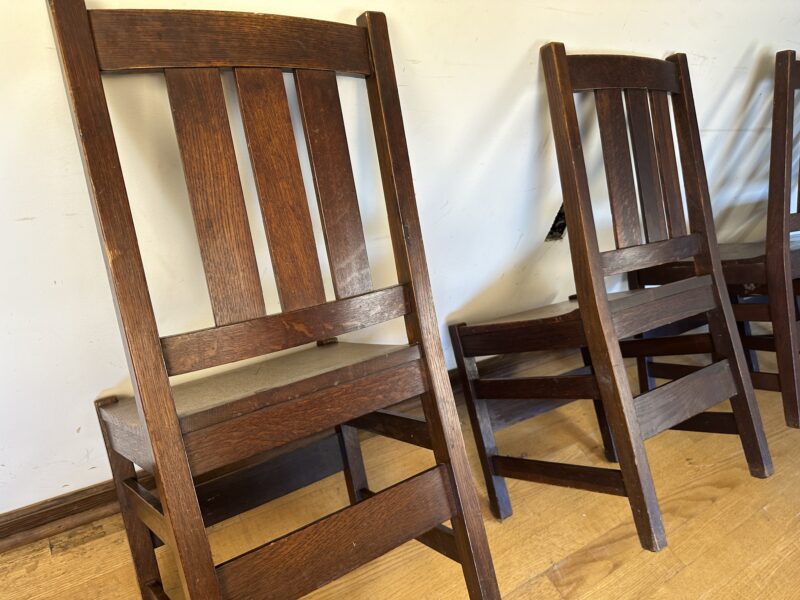Set of 4 Antique L&JG STICKLEY dining room chairs - w8102 - Image 14