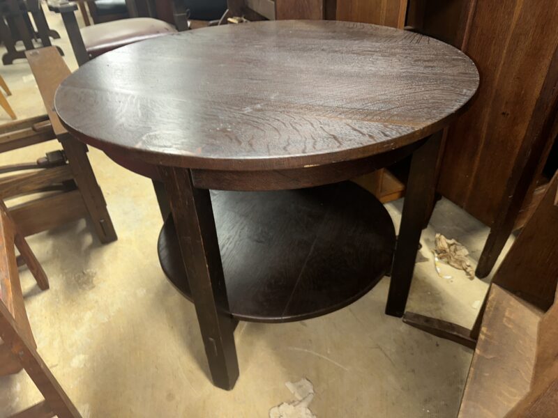 Antique MARKED L&JG STICKLEY Two-Tier Table - W5010