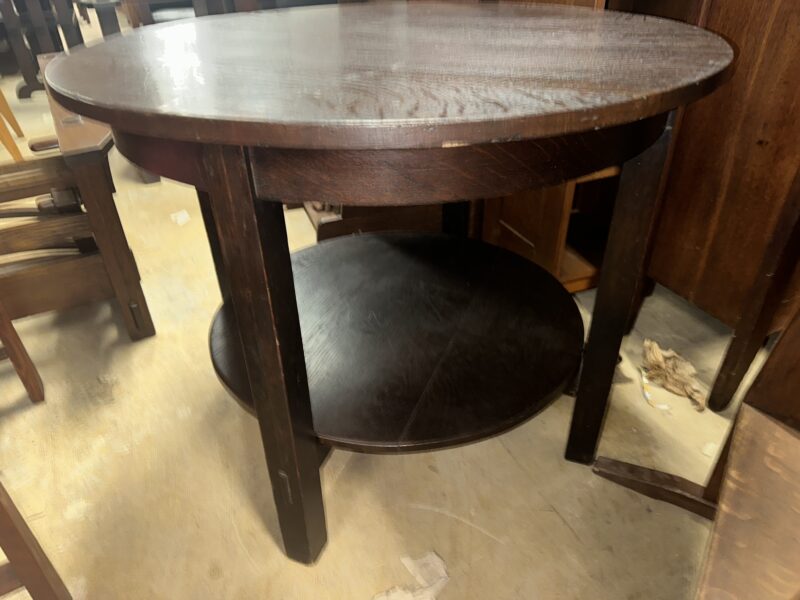 Antique MARKED L&JG STICKLEY Two-Tier Table - W5010 - Image 2