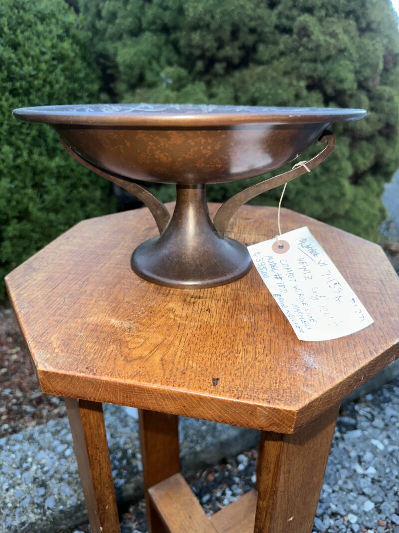 Antique Heintz Compote w/ Rose Vine Decoration, Model 1871. - Image 12