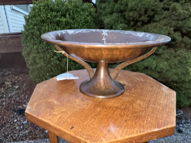 Antique Heintz Compote w/ Rose Vine Decoration, Model 1871.