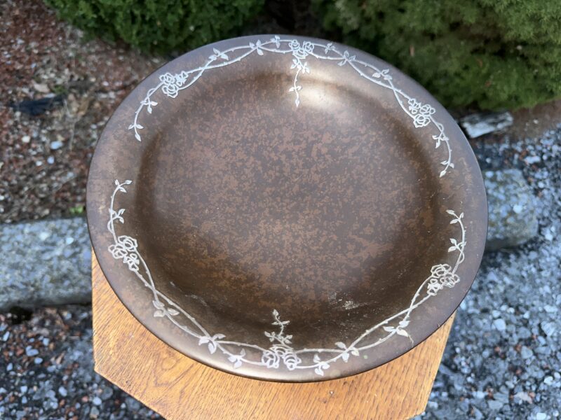 Antique Heintz Compote w/ Rose Vine Decoration, Model 1871. - Image 9