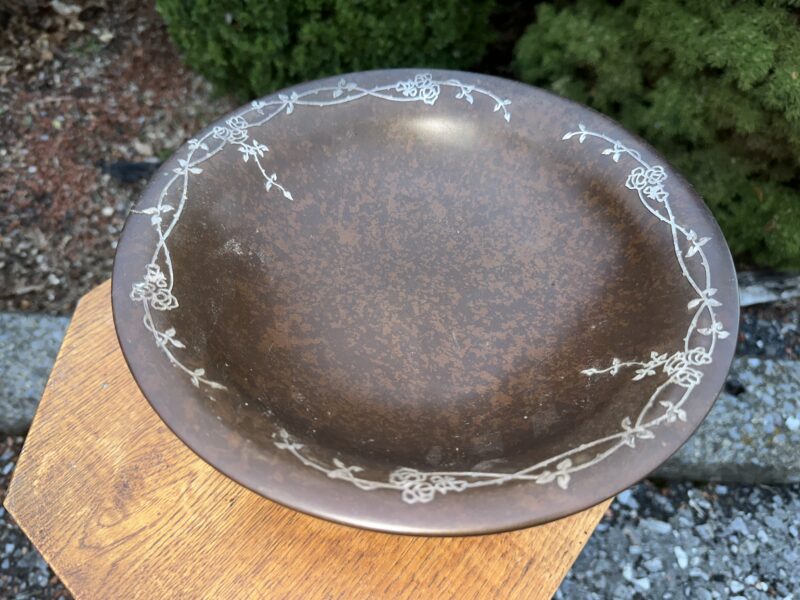 Antique Heintz Compote w/ Rose Vine Decoration, Model 1871. - Image 6