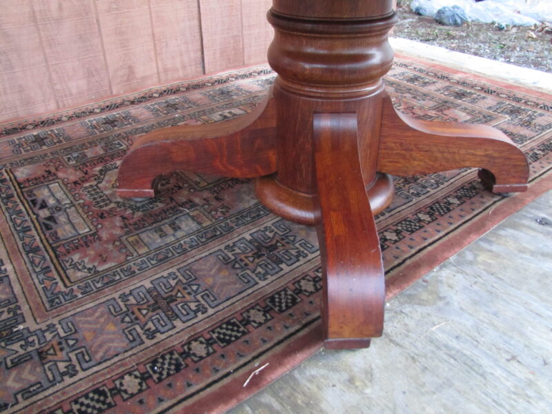 Antique oak dining set with 6 oak chairs - w5207 - Image 11