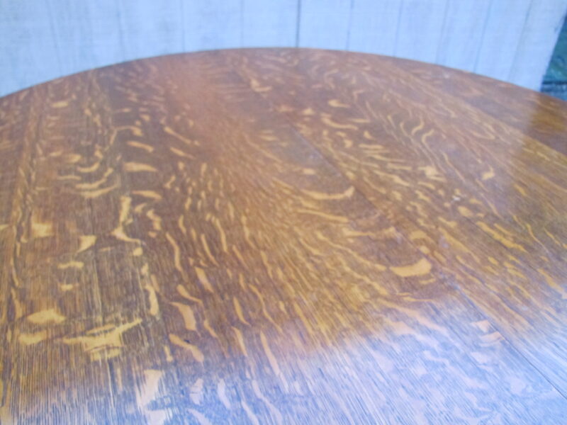 Antique oak dining set with 6 oak chairs - w5207 - Image 12