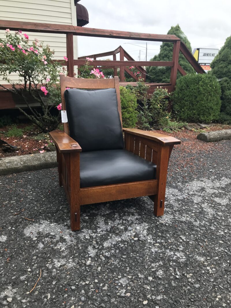 Good antique Gustav Stickley Morris Chair - Sold! - Image 17