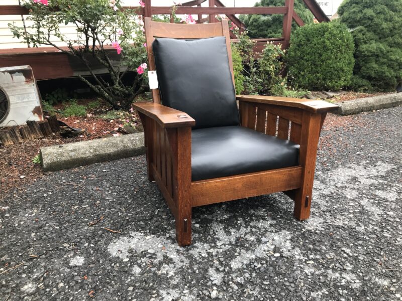 Good antique Gustav Stickley Morris Chair - Sold! - Image 16