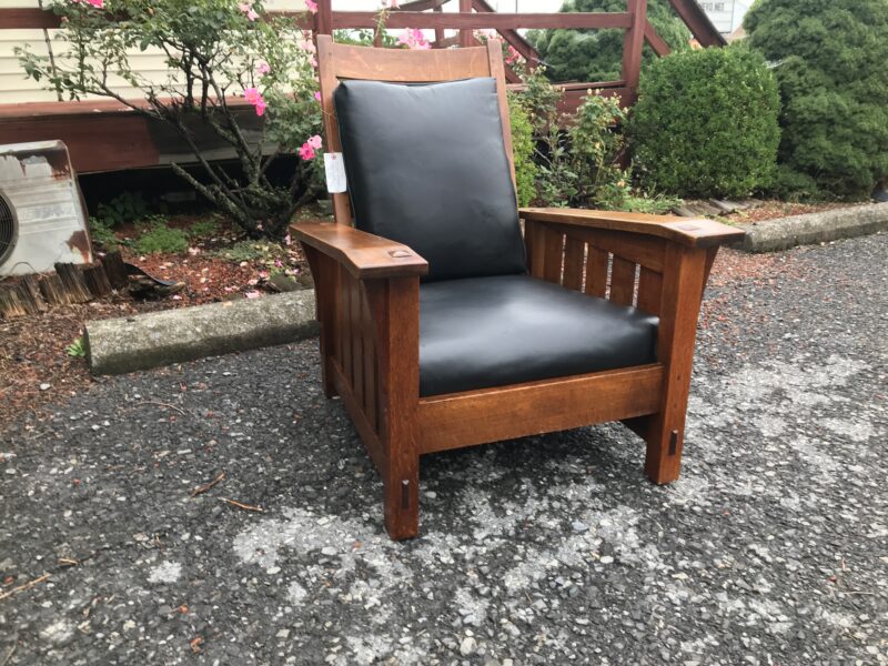 Good antique Gustav Stickley Morris Chair - Sold!