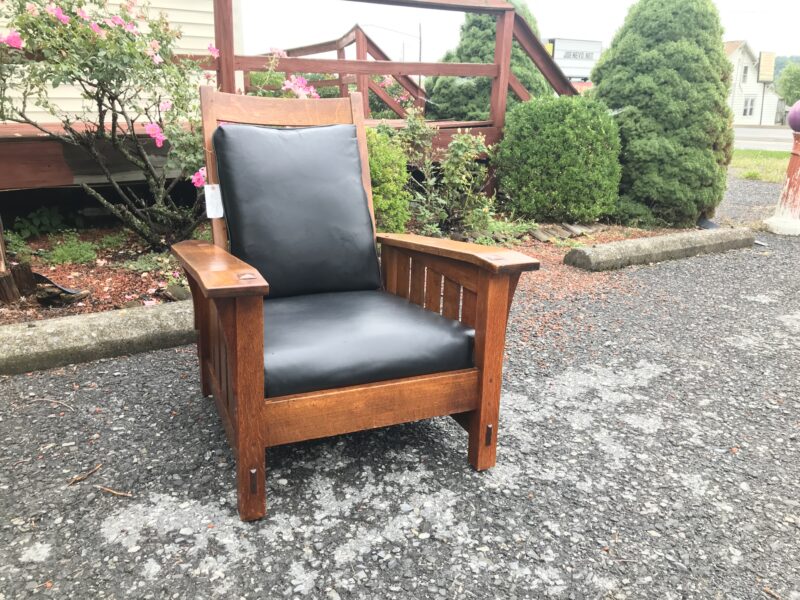 Good antique Gustav Stickley Morris Chair - Sold! - Image 13
