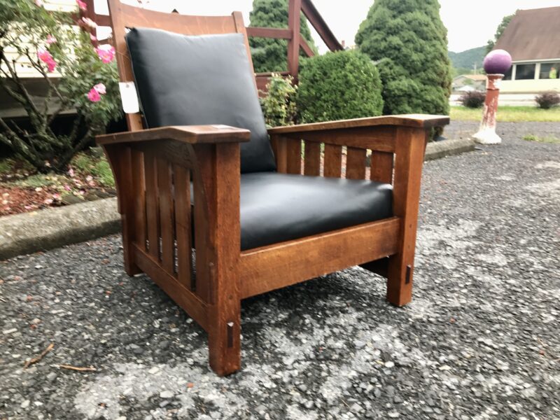 Good antique Gustav Stickley Morris Chair - Sold! - Image 11