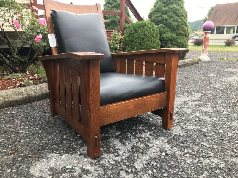 Good antique Gustav Stickley Morris Chair - Sold! - Image 10