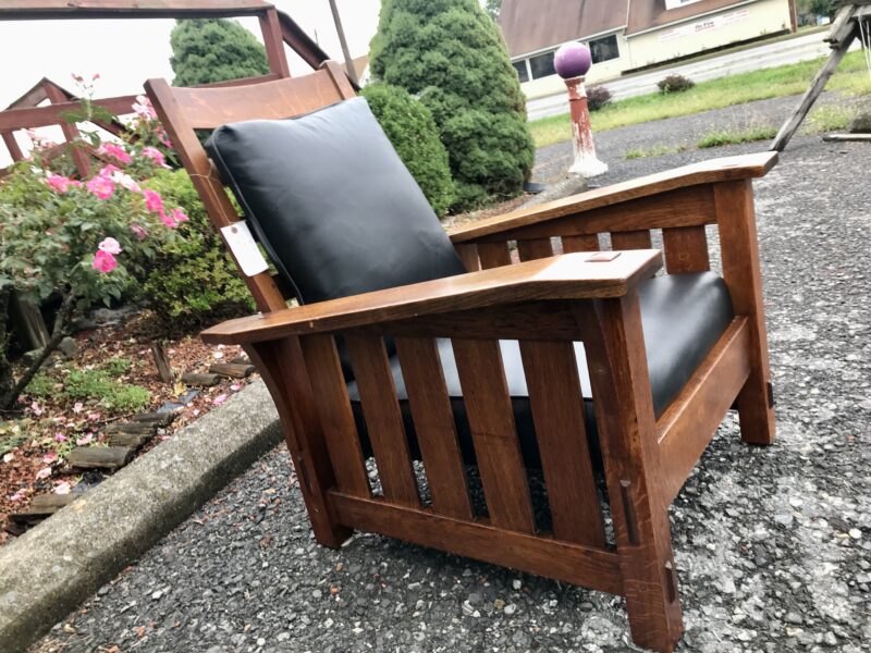 Good antique Gustav Stickley Morris Chair - Sold! - Image 9