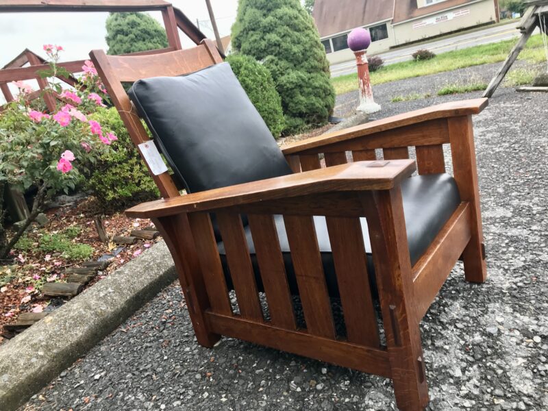 Good antique Gustav Stickley Morris Chair - Sold! - Image 8