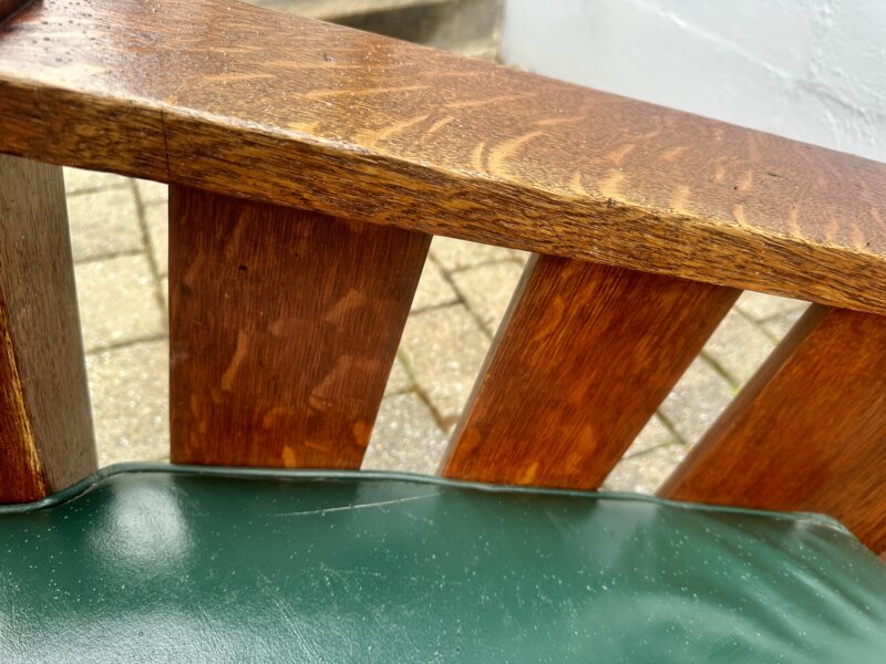 Antique Arts & Crafts Arm Rocking Cube Chair by Wanamaker - Stickley Era - Image 15