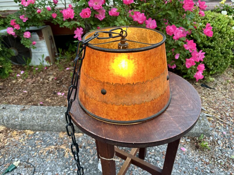 Antique Arts & Crafts Mica shade lamp - w2529 - Image 6