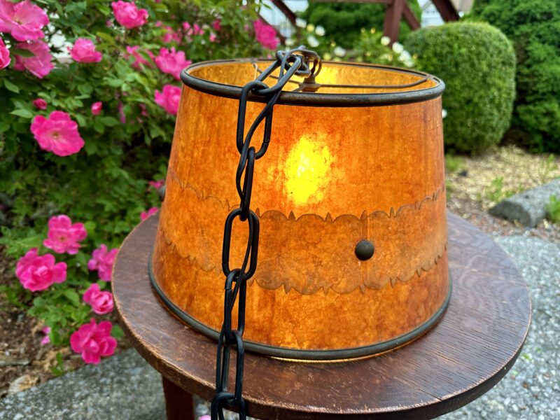 Antique Arts & Crafts Mica shade lamp - w2529 - Image 7