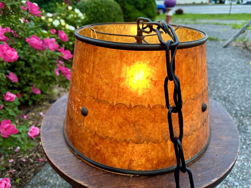 Antique Arts & Crafts Mica shade lamp - w2529 - Image 8